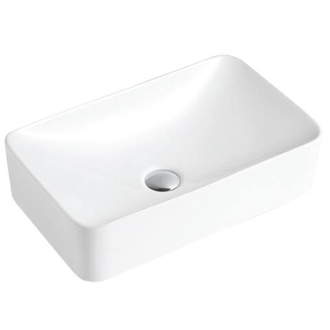 Karran Valera 19" Vitreous China Vessel Bathroom Sink in White