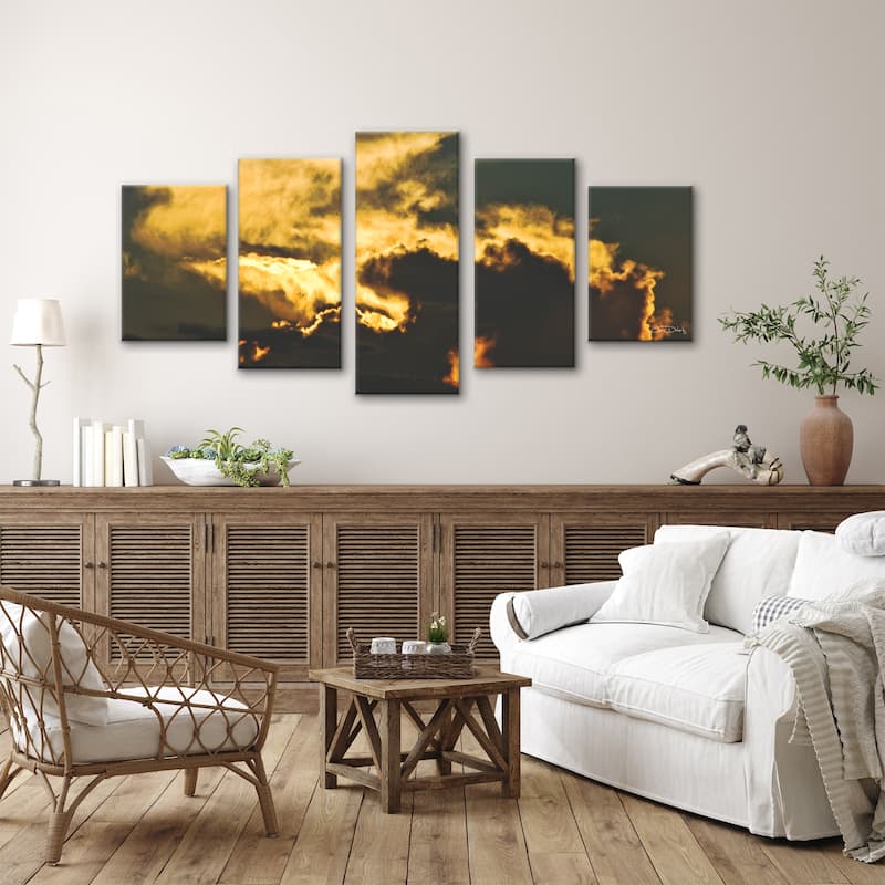 Ready2HangArt 'Cloudescape II' 5-Piece Wrapped Canvas Wall Art Set