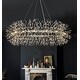 preview thumbnail 2 of 7, 16-Lights Stainless Steel Firework Crystal Chandelier In Antique Bronze For Living Room And Dining Room - W47.2" x H 27.5"