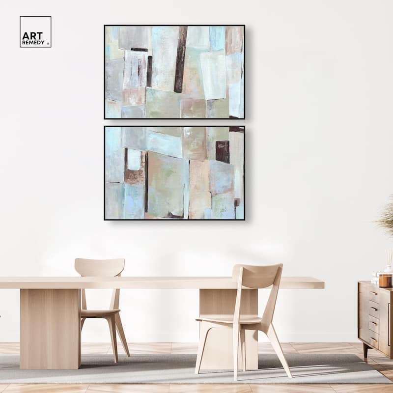 Crossed Lines Canvas Set of 2 by Art Remedy