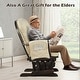 preview thumbnail 3 of 9, Costway Glider and Ottoman Cushion Set Wood Baby Nursery Rocking Chair