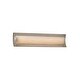 preview thumbnail 2 of 0, Justice Design Porcelina Lineate 22-inch Brushed Nickel ADA LED Wall/ Bath Bar, Waves Shade