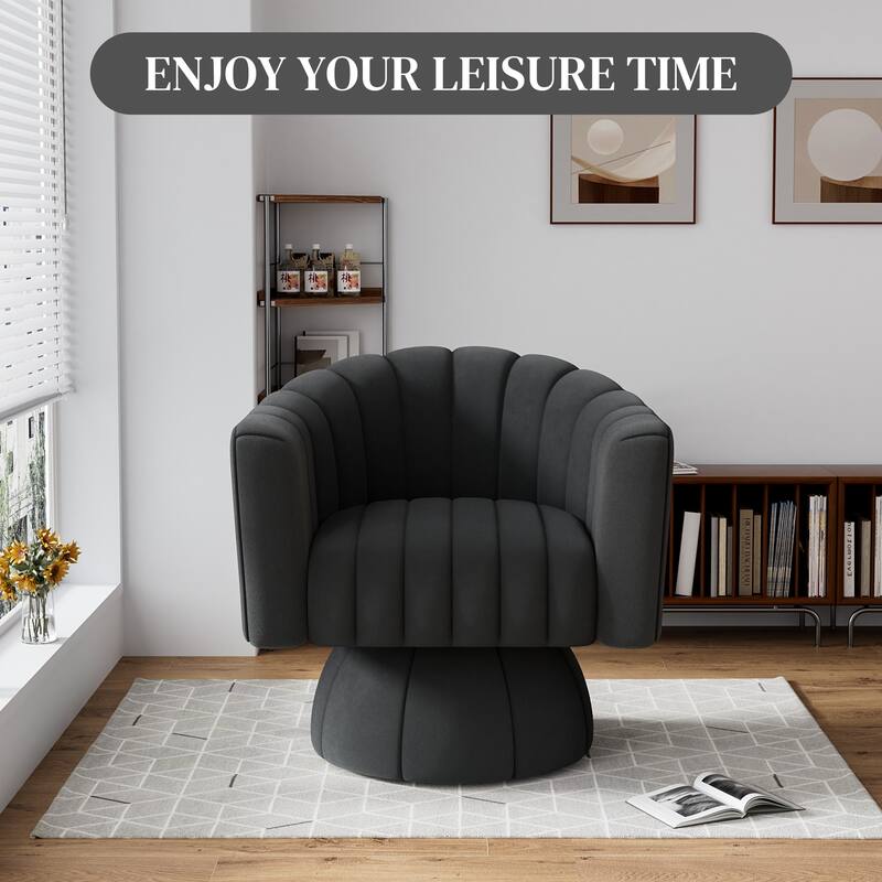 Ouyessir Oversized Modern Upholstered Barrel Chairs