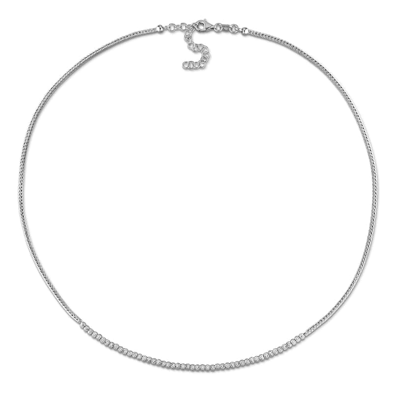Miadora Sterling Silver Wheat Link Chain Necklace and Bracelet Set