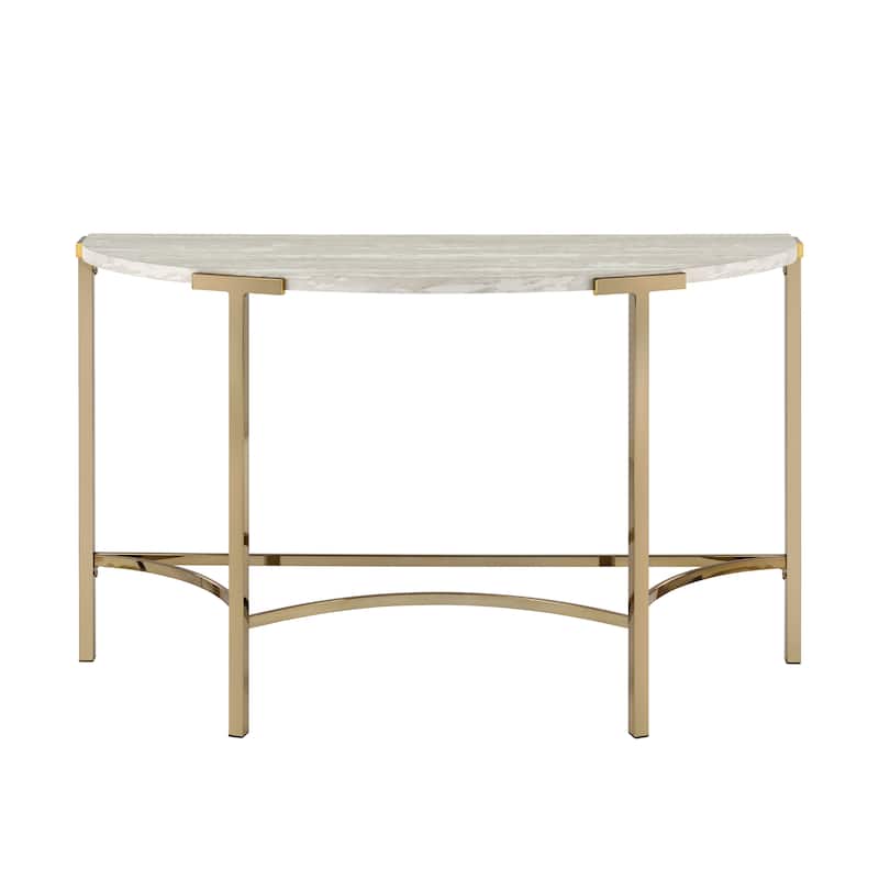Brickelle Glam 48-inch Faux Marble Sofa Table by Furniture of America