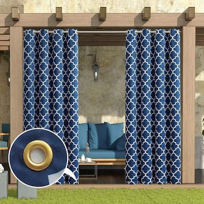 Pro Space Outdoor Insulated Thermal Blackout Curtain Waterproof Top and Bottom Grommets Window Drape (1 Panel) - 50 X 84