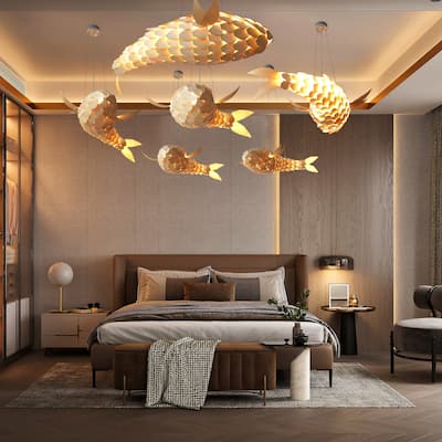 Decorative Fish-Shaped Pendant Ceiling Light