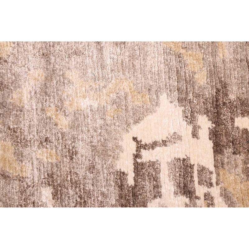 ECARPETGALLERY Hand-knotted Legacy Grey Silk Rug - 5'8 x 7'11