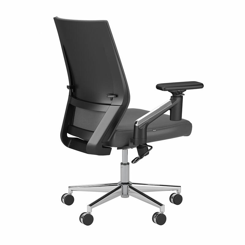 Laguna Mid Back Leather Office Chair by Bush Business Furniture