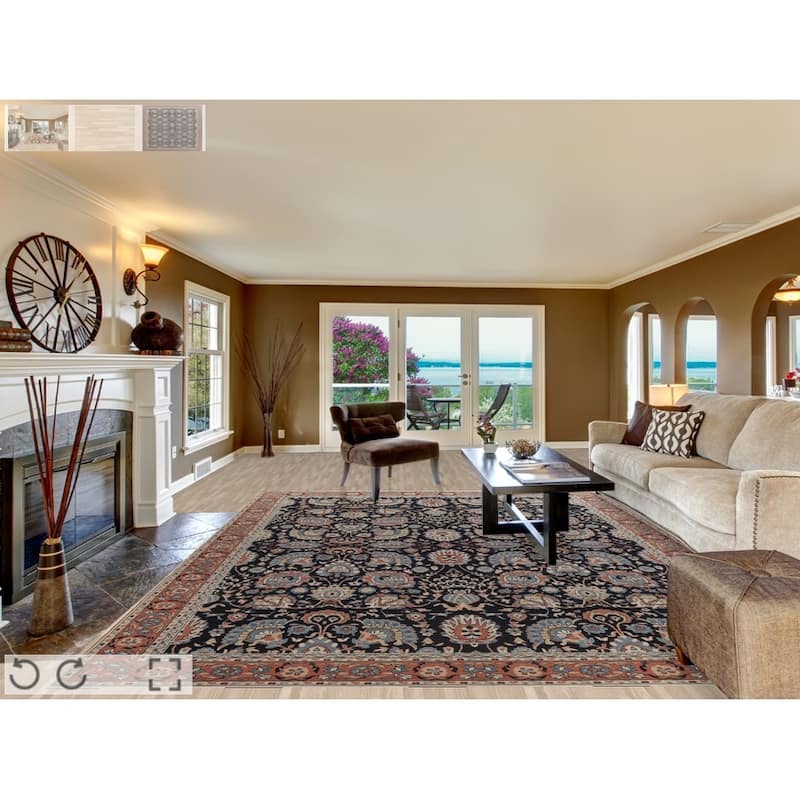Floral Wool Sultanabad Ziegler Turkish Oriental Area Rug Hand-knotted - 9'9" x 13'0"