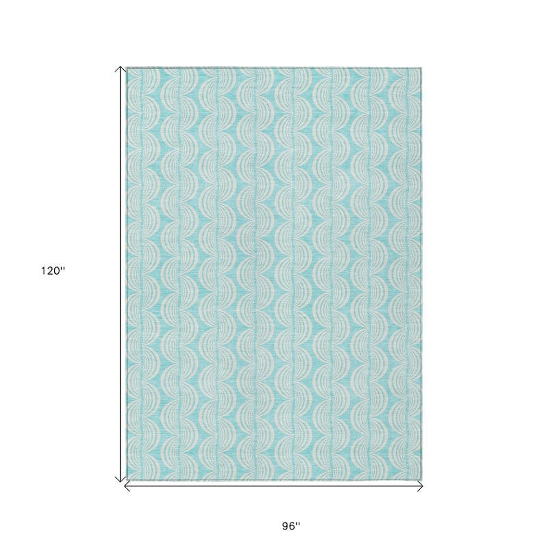 HomeRoots Ogee Transitional Rectangle Outdoor Rug