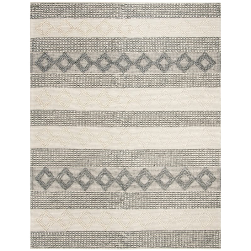 SAFAVIEH Handmade Natura Ricah Wool Rug - 11' x 15' - Grey/Ivory
