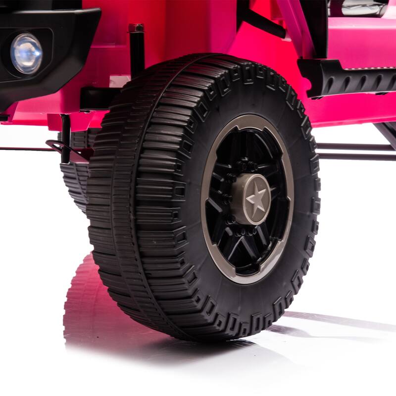 24V Electric Ride-On Truck for Kids, Two-Seater, Parental Remote Control, MP3, Bluetooth, Ages 3+