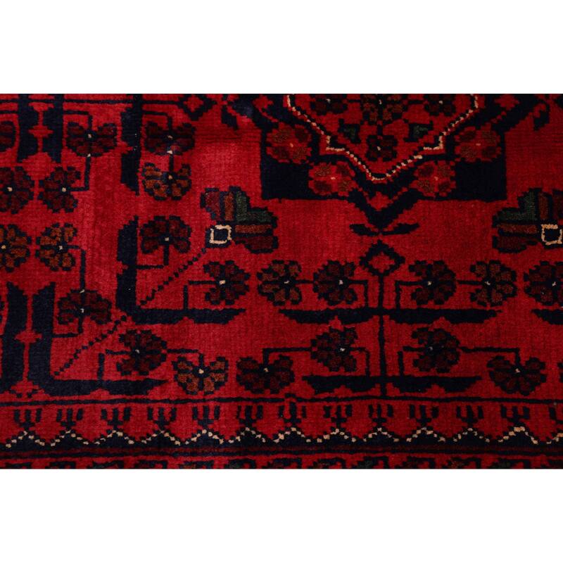 ECARPETGALLERY Hand-knotted Finest Khal Mohammadi Red Wool Rug - 4'2 x 6'5