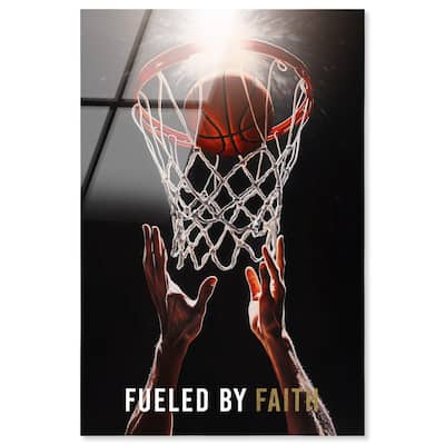 Fueled by Faith Basketball Acrylic by Art Remedy, Ready to Hang