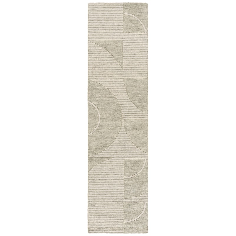 SAFAVIEH Handmade Metro Þorny Wool Rug - Sage/Ivory - 2'3" x 9' Runner