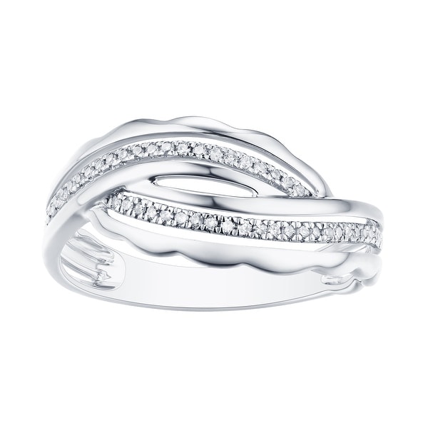 Prism Jewel G-H//I1 Round Natural Diamond Stackable Designer Ring,