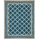 preview thumbnail 90 of 105, SAFAVIEH Handmade Chelsea Kimber Trellis French Country Wool Rug 6' x 9' - Navy/Creme - Rectangle