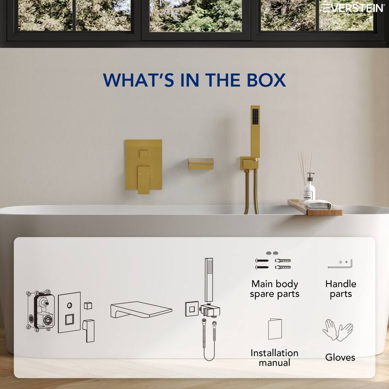 Tub And Shower Faucet Set Complete Shower System with Handheld Shower