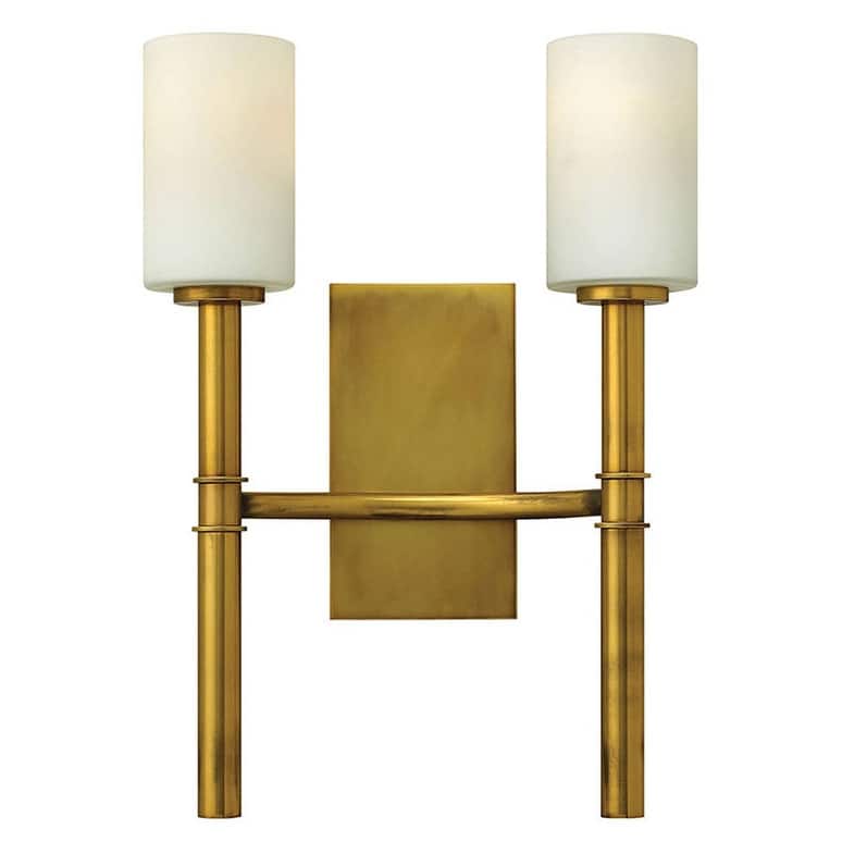 Hinkley Lighting 2 Light Indoor Double Wall Sconce from the Margeaux - Vintage Brass
