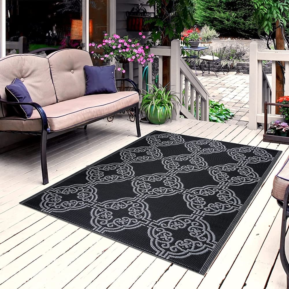 Marrakech Lightweight Reversible Recycled Plastic Outdoor Floor Mat/Rug