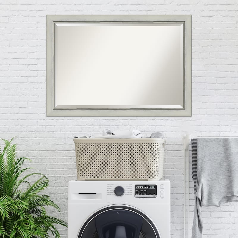 Beveled Wall Mirror - Flair Polished Nickel Frame