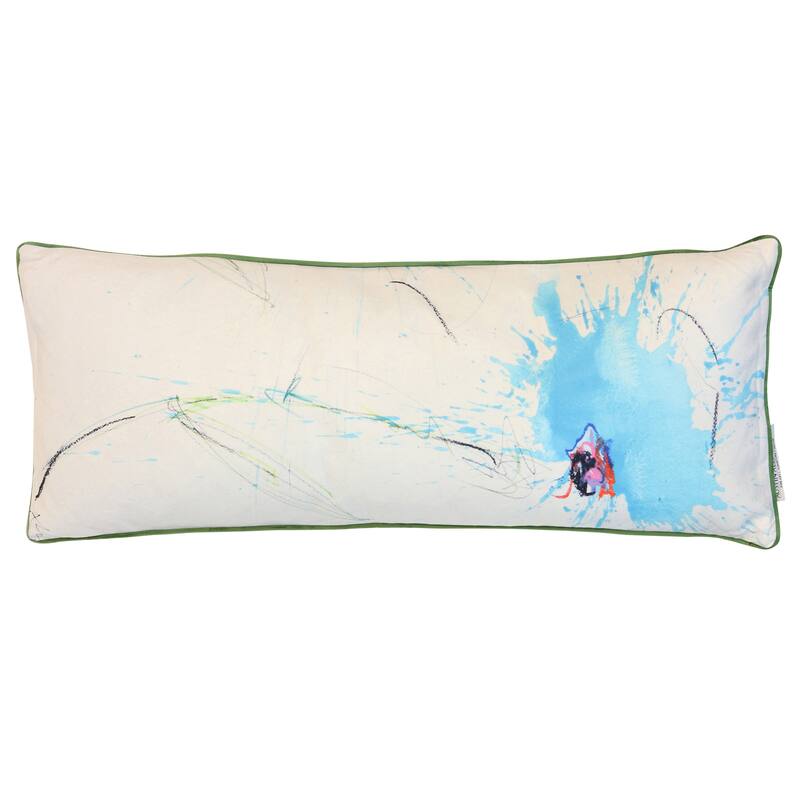 StyleCraft Azure Petal Drift Pillow - Multicolor - 36" x 14"