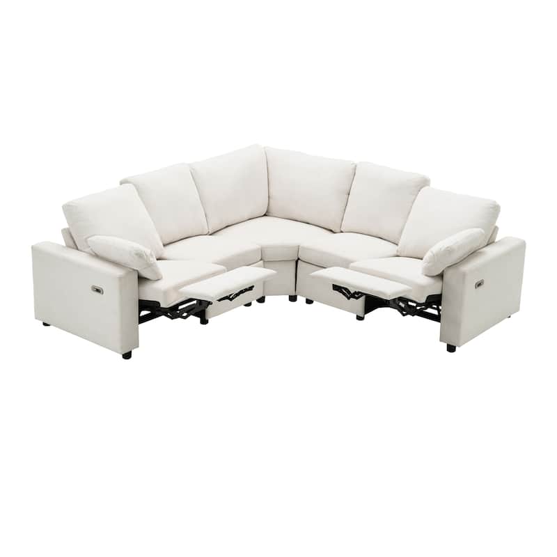 89" Power Recliner Sectional Sofa