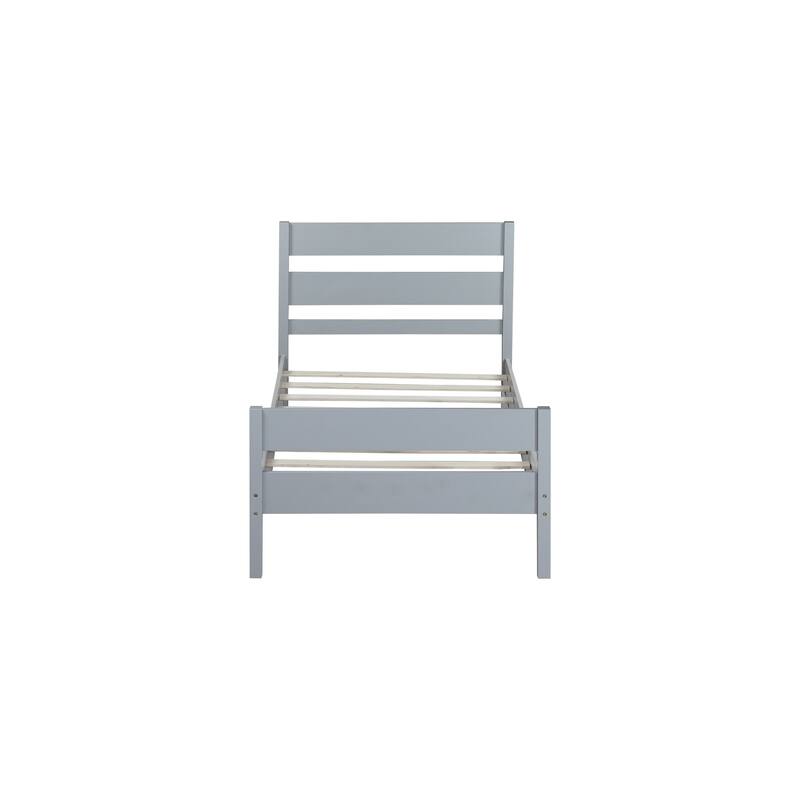 Twin Bed with Headboard, Footboard, and Under-Bed Storage, Stylish and Durable