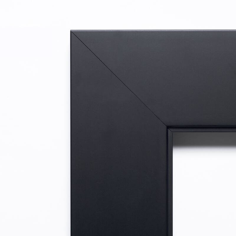 Corvino Black Framed Non-Beveled Custom Wall Mirror, Bathroom Vanity Mirror
