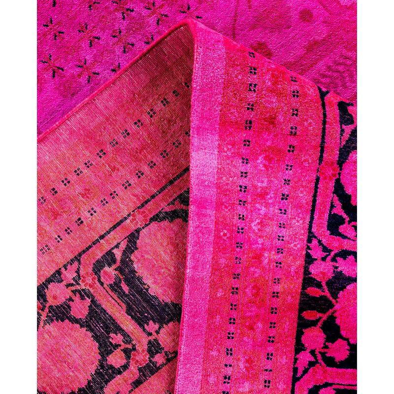 Overdyed One-of-a-Kind Hand-Knotted Area Rug - Pink - 9' 2" x 12' 4"