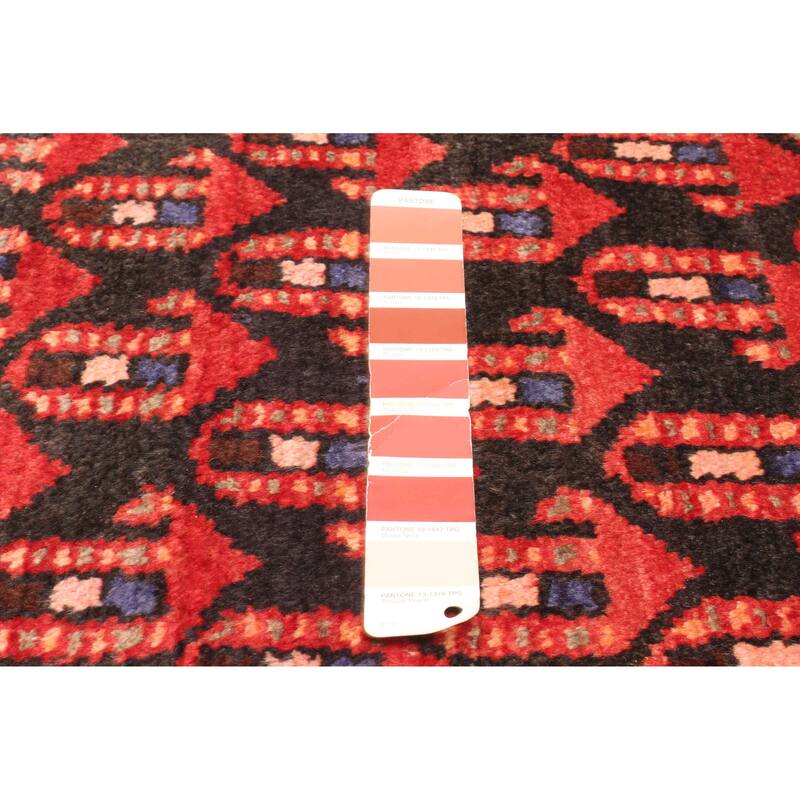 ECARPETGALLERY Hand-knotted Andelz Dark Red Wool Rug - 3'8 x 8'10