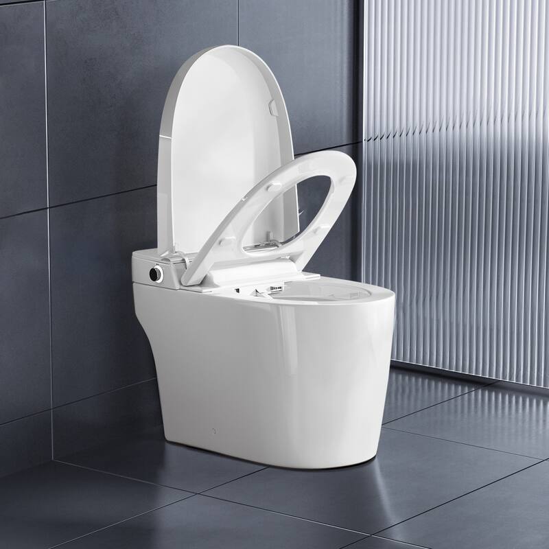 Topcraft Bathroom One Piece Toilet Smart Toilet with Warm Air Dryer Heated Seat