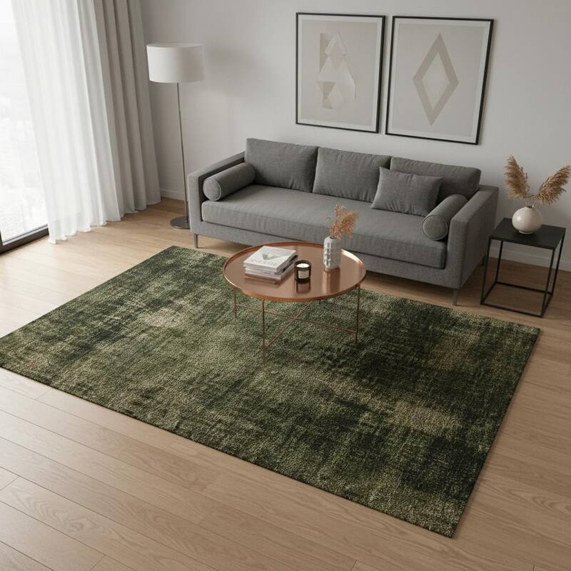 HomeRoots Abstract Modern Rectangle Area Rug - 5' X 8'