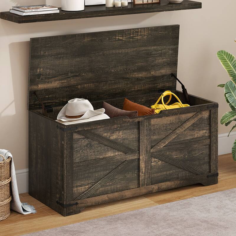 39" Lift-Top Storage Chest Storage Bench Organizer for Entryway, Bedroom, Living Room