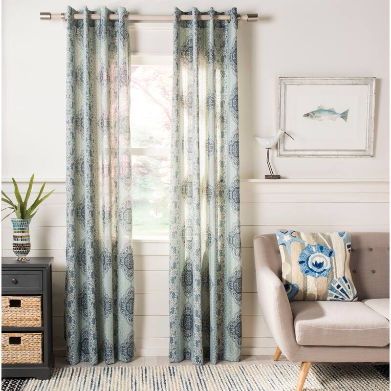 SAFAVIEH Diamantina 96 Inch Curtain Panel - 96" L x 52" W - 52Wx96L