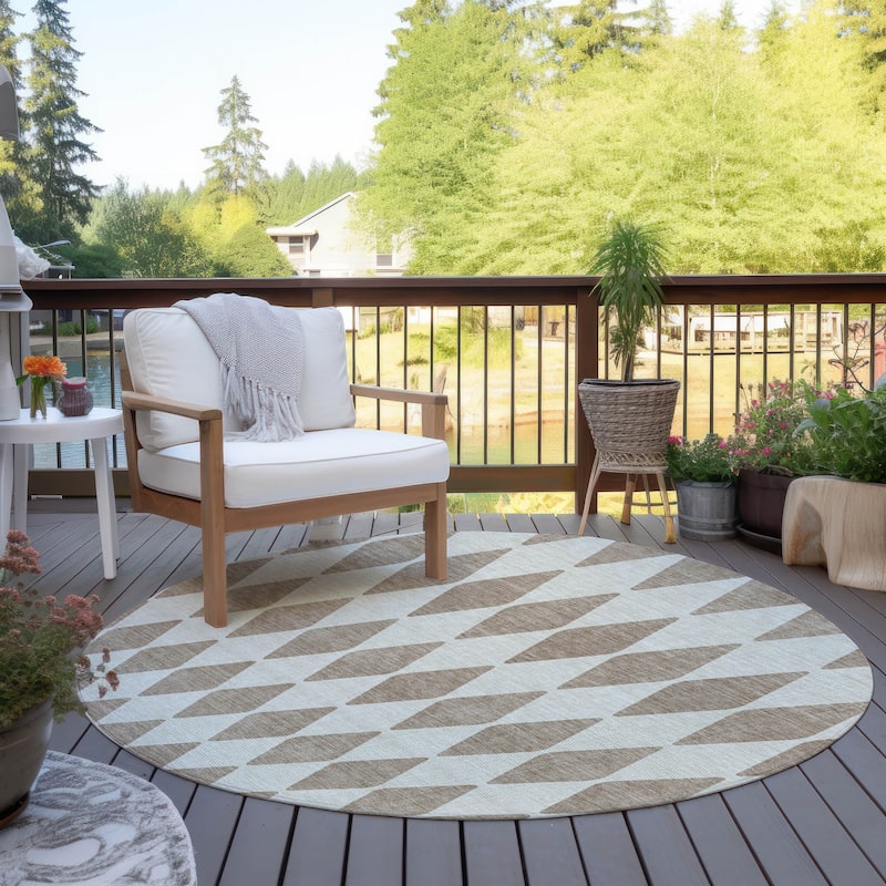 Machine Washable Indoor/ Outdoor Chantille Diamonds Rug