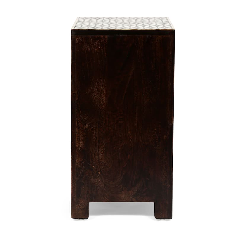 Benewah Boho Mango Wood Nightstand by Christopher Knight Home