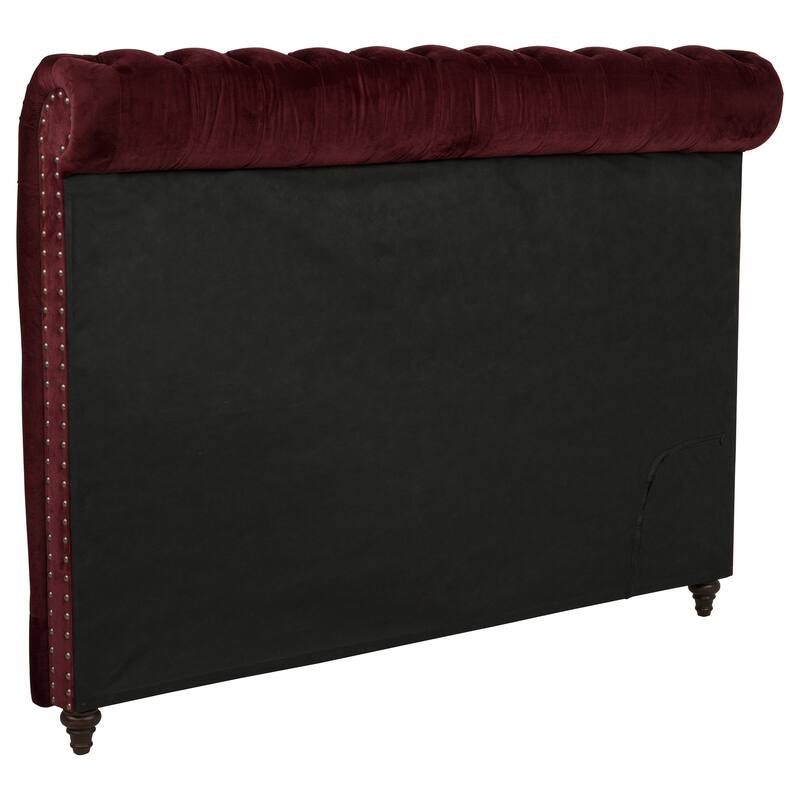Devon 57-inch Upholstered Headboard Wine Red