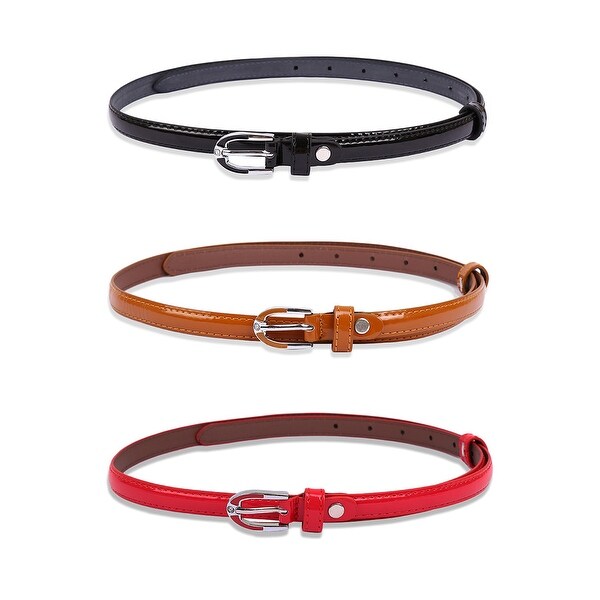 Red skinny waist belt clearance