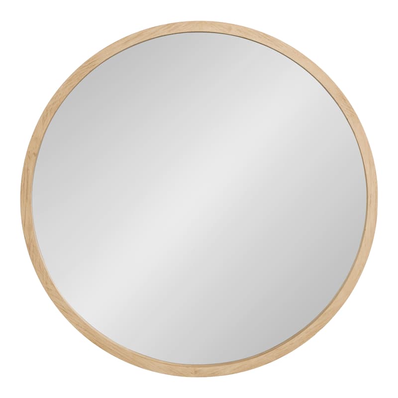 Kate and Laurel Occonor Wood Round Mirror
