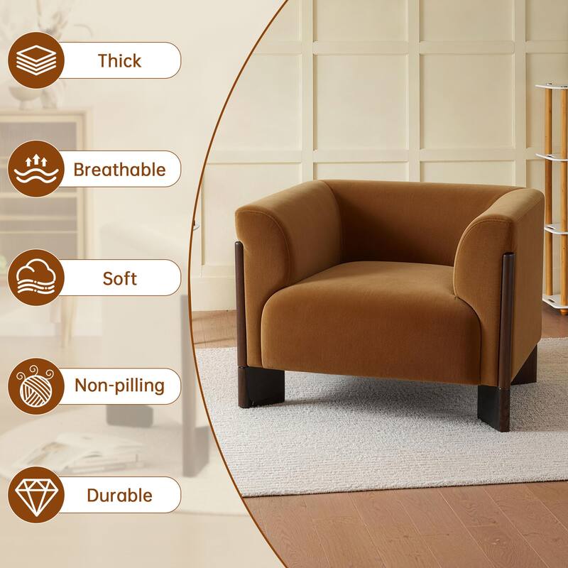 Modern Upholstered Arm Club Chair