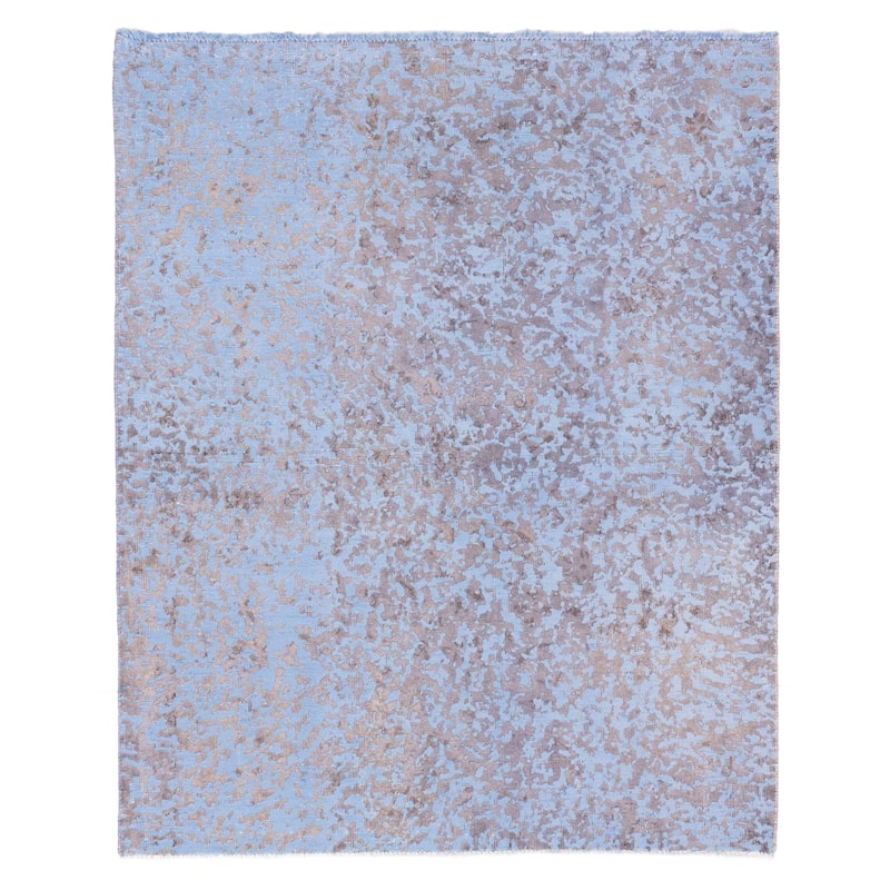 ECARPETGALLERY Hand-knotted Color Transition Sky Blue Wool Rug - 4'2 x 5'3