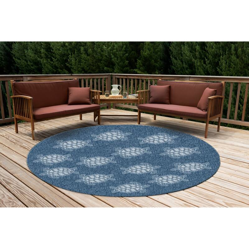 Liora Manne Carmel Collection Sea Turtles Indoor/ Outdoor Area Rug