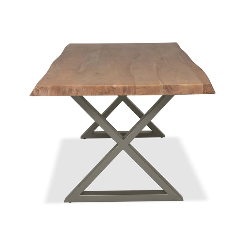 Urbia Brooks Solid Acacia Dining Table - X Base