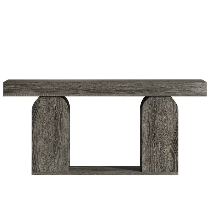 70.9" Console Table, Wood Sofa/Entryway Table with Storage Shelf, Living Room Hallway Foyer Behind Couch