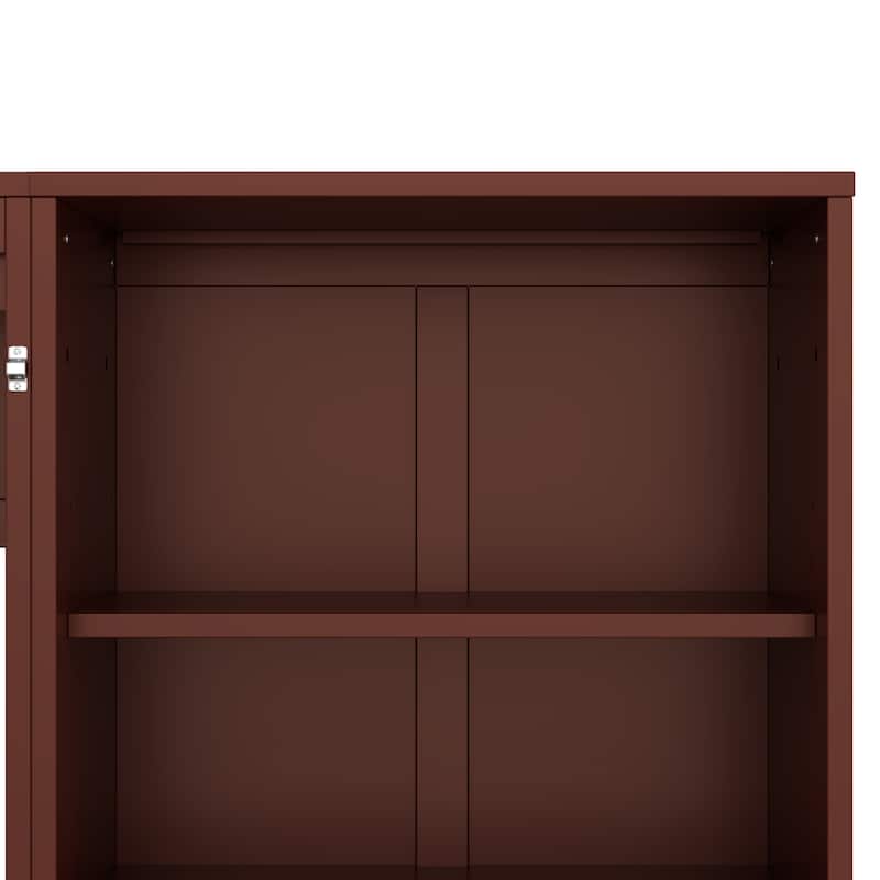 Roomfitters Queen Size Murphy Bed with Adjustable Storage Compartments and Shelf, Foldable Wall Bed with Drawer