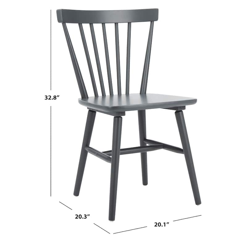SAFAVIEH Signa Spindle Farmhouse Dining Chair (Set of 2) - 20" W x 20" D x 33" H - 20"W x 20"D x 33"H