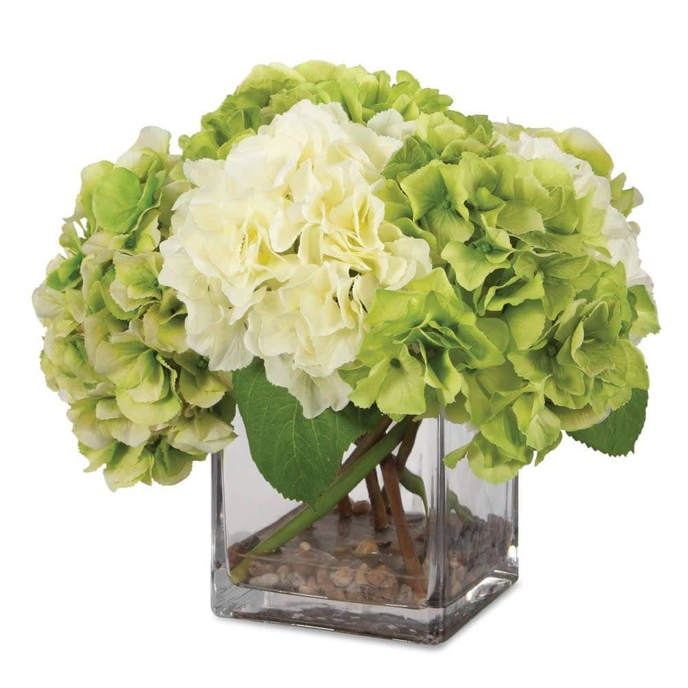 Uttermost 60219 Savannah 13" Tall Glass and Stone Faux Flora Planter