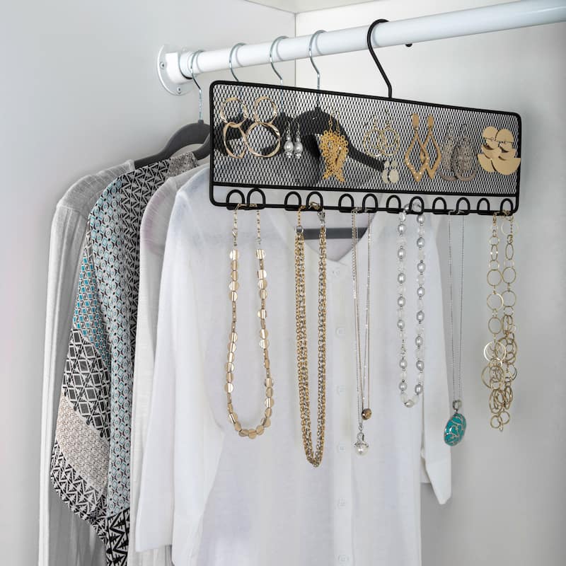 Simplify 12 Hook Jewelry Storage Hanger - 17"x 1.6"x 7.9"